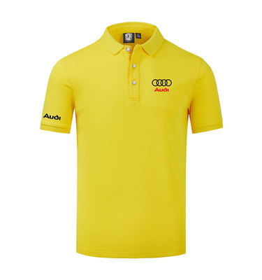 2022 Polo Audi Homme Manches Courtes Couleur Unie Coton Slim Fit